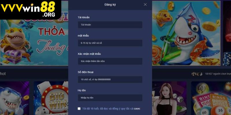Hướng dẫn tạo tài khoản vvvwin88 trên máy tính và điện thoại